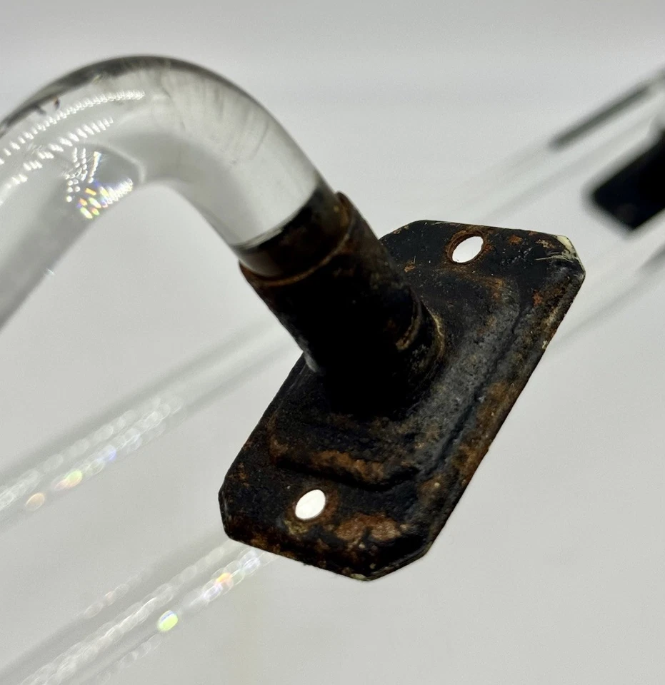 Bent glass towel bar SET old renovation salvage bathroom parts 4 bars, vintage - Image 4 of 4