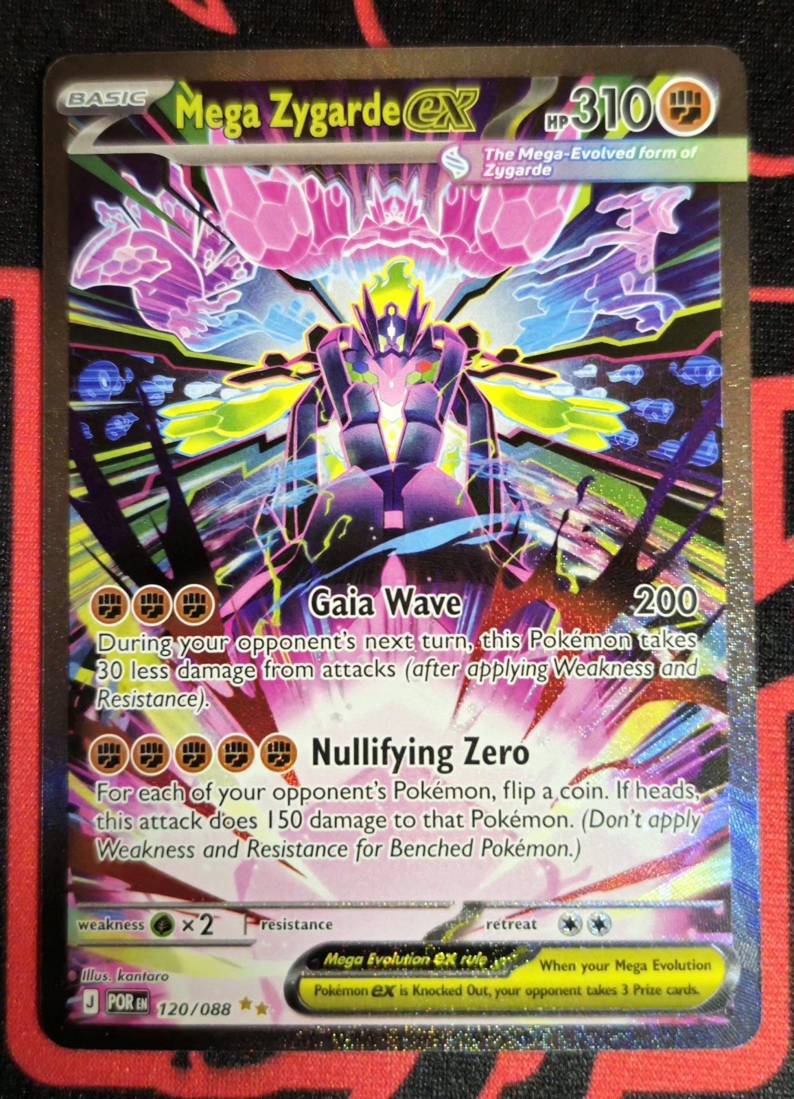 Mega Zygarde ex 120/088 Me03: Perfect Order Holo NM