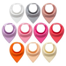 10 PCS Baby Bibs Bandana Drool Infant Unisex 100 Cotton Pink Yellow