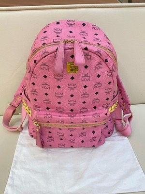 MCM Pre-Owned Authentic Stark Visetos side-decorated studded backpack Backpack