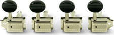 Kluson 4 In Line Deluxe Series Tuning Machines For Ukulele With Black Plastic...