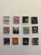 12 pc Handmade Mini Tiny Dollhouse Bookish Books A lot 1