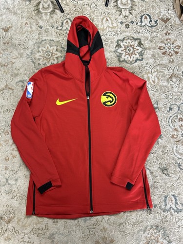 Nike Atlanta Hawks Warm Up Jacke Gr. XL Team Player Issued Hooded Therma Flex