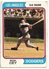 Topps 1974 Baseball Card Ron Cey #315 Los Angeles Dodgers Rare! GD