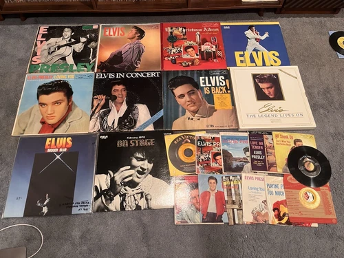 Elvis Presley Vinyl Albums and Singles Lot