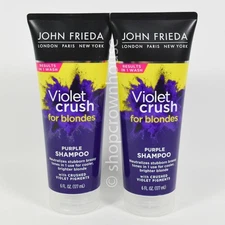 2 John Frieda VIOLET CRUSH for Blondes Purple SHAMPOO 6 fl oz