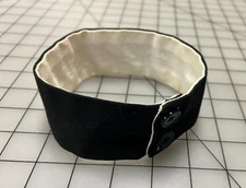 Repro 18th-19th Century Black Cloth Military Neck Stock, SZ 14.5" Neck  #104