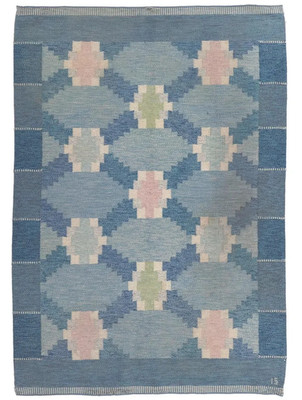 Vintage Swedish Scandinavian Soft Rug Bedroom Floral Kilim Rug 8x10 Living Room