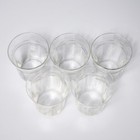 Vtg Etched Crystal Leaf Border Flared Optic Thin Tumbler Juice Drinking Glass 5p — photo 2
