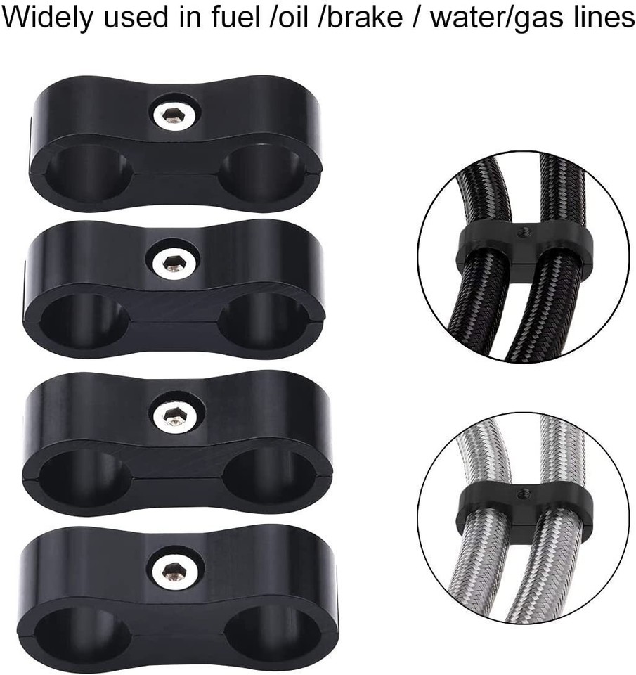 Jikvmi 4 PCS Hose Separator Clamp, Fuel Line Mounting Clamp, Fit