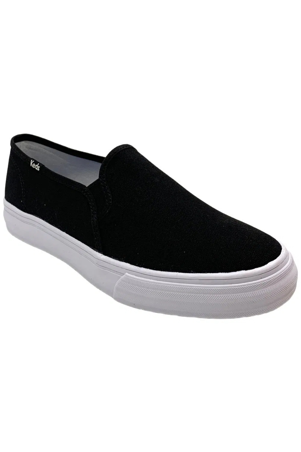 Keds Women's Double Deckers Slip-On Canvas Black