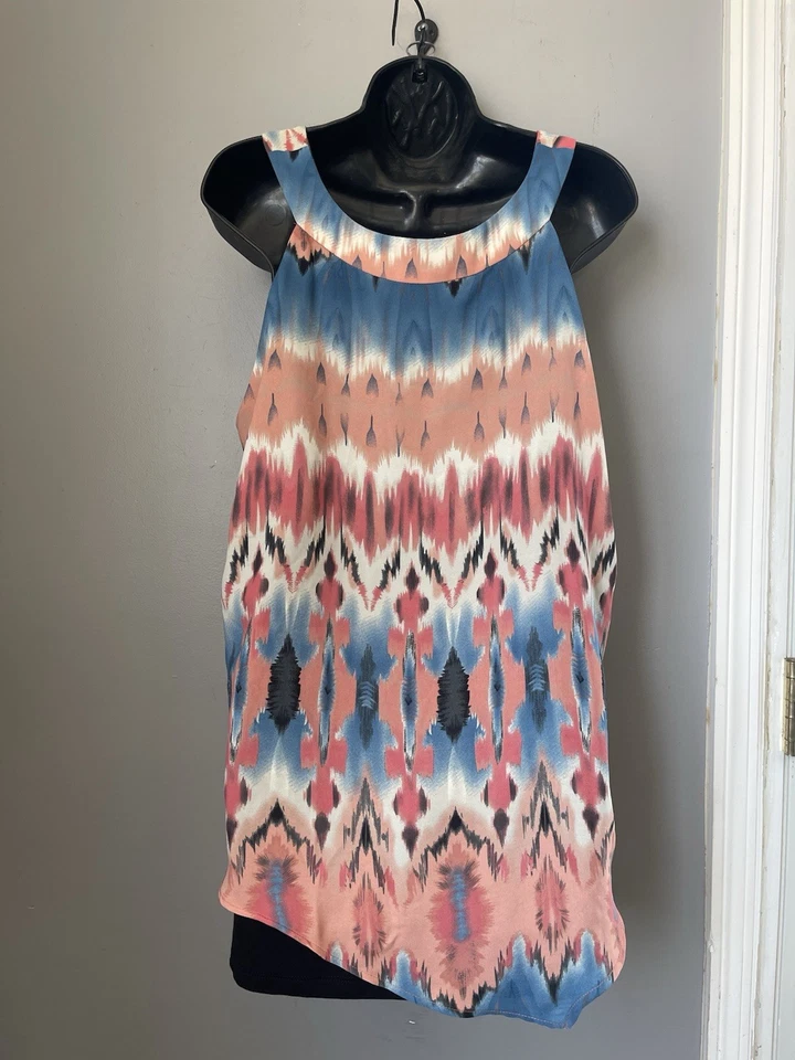 Blusa boho forrada sin mangas multicolor AB Studio talla XL Foto 2 de 4