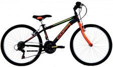 Bici 24 MTB 18 velocità nero e arancio per ragazzo bambino Coppi