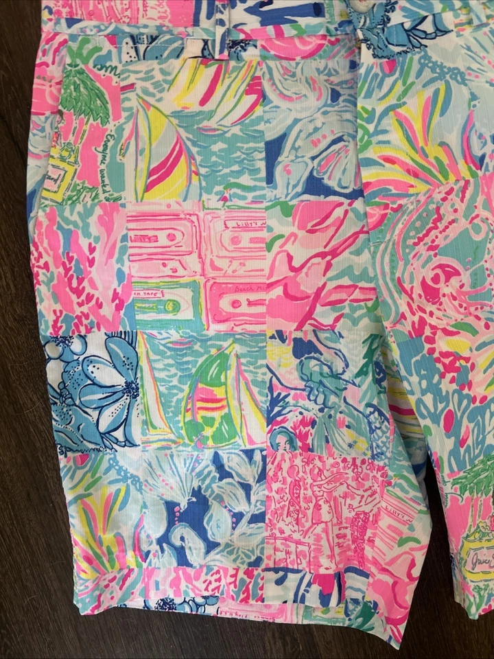 Pantalones Cortos Lilly Pulitzer Talla 34 Para Hombres Multicolor 9 Pulgadas Entrepierna Algodón Beaumont Nuevos con Etiquetas Foto 3 de 4
