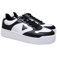 Zapatillas de plataforma GUESS Miram de caña baja para mujer talla US 9,5 M blancas negras