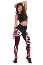 Women's Kansas City Chiefs Leggings/Yoga Pants (Black/Red Pattern) - M,L,XL,XXL