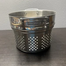 Viking Stainless Steel Pasta Insert Strainer Colander for 8qt Stock Pot