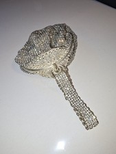 Antique 20s Art Deco Rhinestone Evening Bag Purse Flapper 1920s Wrist Vintage