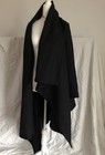 Emporio Armani Couture Asymmetrical Jersey Wool blend Cape Wrap Black 1 Sleeve — photo 7