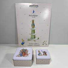 Peter Rabbit Cake Stand & Storage Tins Bundle Beatrix Potter