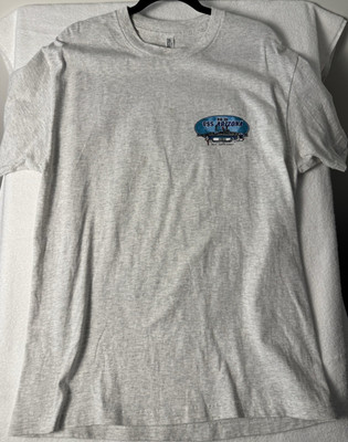 Alstyle Men's Graphic Print T-Shirt USS Arizona Pearl Harbor Gray Crew Neck L