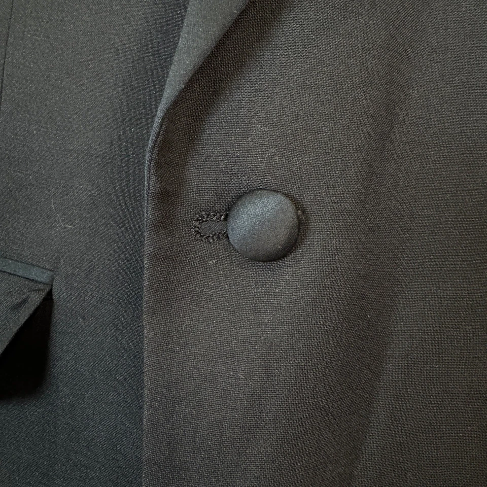 De Colección Christian Dior Monsieur Negro Lana Esmoquin Chaqueta Para Hombres 40R Traje Blazer Preppy Foto 4 de 4