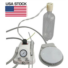 Portable Dental Air Turbine Unit with Water Bottle  Foot Pedal 4 Hole US STOCK