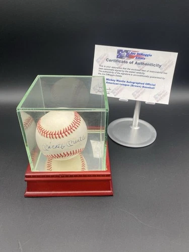 Mickey Mantle Autographed Official American League Baseball COA, PSA DNA & Case