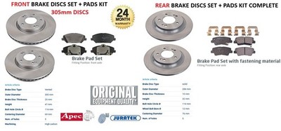 FRONT + REAR BRAKE DISCS and PADS SET for KIA PROCEED 1.4 TGDI 2018-on
