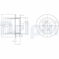2X Delphi Bremsscheibe BG4097 FüR Hyundai KIA RIO Getz PBT JB TB PB Accent I20 1