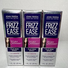 JOHN FRIEDA Frizz Ease 3-DAY STRAIGHT Flat Iron Spray 1oz Travel Size Lot of 3