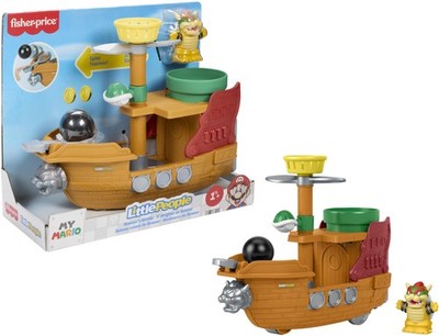 Fisher-Price Little People Toddler Toy My Mario Bowser s Airship Playset with Fi