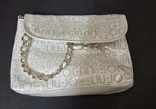 _borsa pochette Liu Jo bianca con sacca originale in plastica nera trasparente