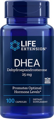 Life Extension DHEA 25 mg - 100 Capsules - Newest Expiration!