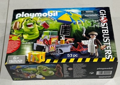 Playmobil Ghostbusters Set 9222 Slimer W/ Hot Dog Stand New SEALED
