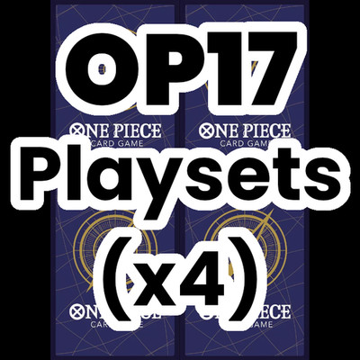 OP17 Playsets x4 One Piece Game English OP-17 OPTCG Select Cards READY TO SHIP