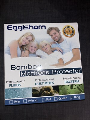 EGGISHORN Bamboo Mattress Protector (King Size) 