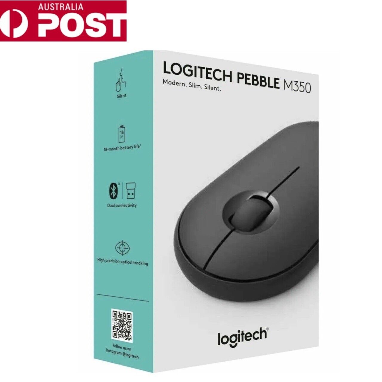 Logitech Pebble M350 Wireless Optical 910-005602 Graphite