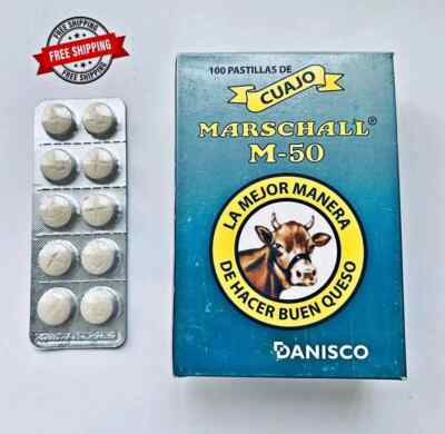 Cuajo Coagulante Marschall 10 Pastillas Tabletas Para Hacer Queso Rennet Tablets