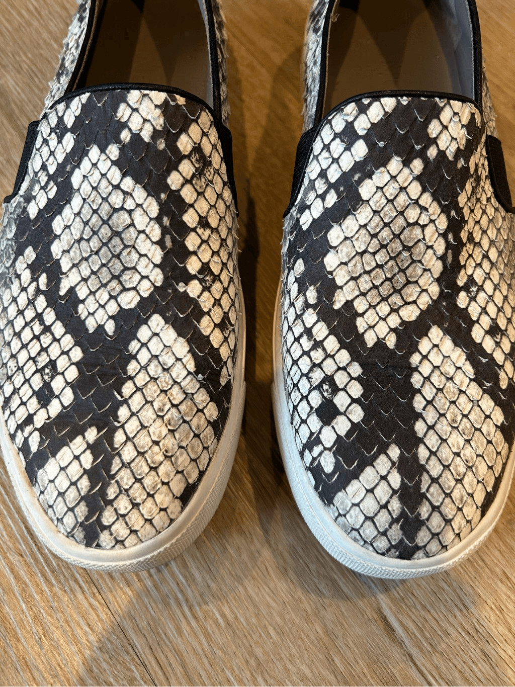 Vince python snake embossed slip on sneakers blac… - image 7
