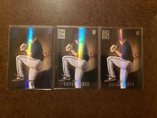 3 Bryce Elder RC 2022 Capstone Baseball #37 BLUE FOIL + (2) Base Rookies Braves