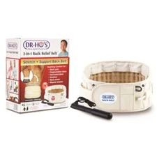 DR-HO'S Beige Compression 2 In 1 Back Belt Adjustable Stretch For Pain Relief US