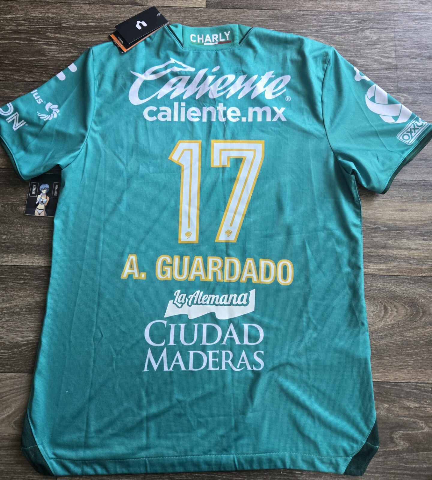 NWT Charly Club Leon FC 23/24 Home Andres Guardado Futbol Jersey Men's Sz Large