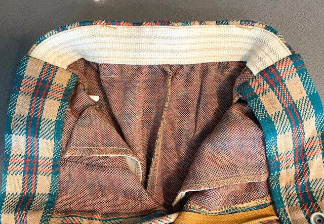 Pantalones de Colección Años 70 Niños Health-tex Beige Verde A Cuadros Puños Campana Parte Inferior Talla 6 Foto 4 de 4