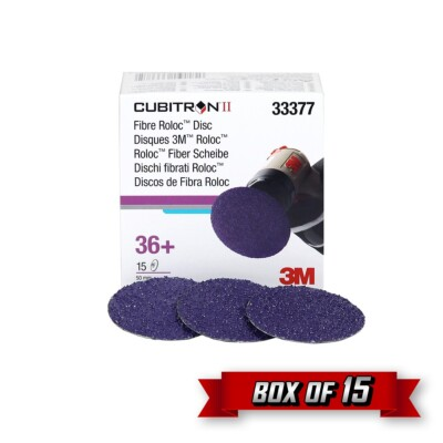 #ad 3M 33377 Cubitron II Roloc Fibre Disc TR 2.000quot; x 36 Grit {15pk} $34.95