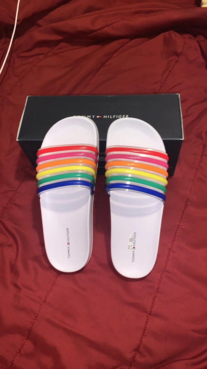 Tommy Hilfiger Dionne Rainbow Slides Size 8 eBay