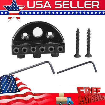 6-String Electric Headless Guitar String Locking Nut Set W/ Wrench & Screw T8R0