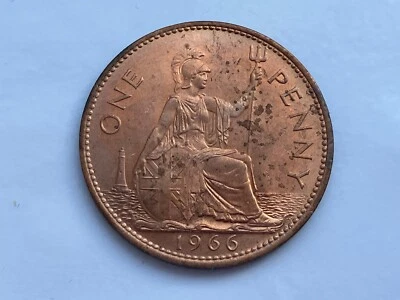 Queen Elizabeth II PENNY UNCIRCULATED 1966 from a Year Pack - Image 1 of 4