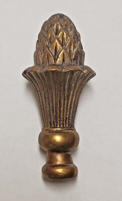 PINEAPPLE STYLE LARGE RESIN LAMP FINIAL GOLD FINISH 4 1/4''H NEW 11032BJB
