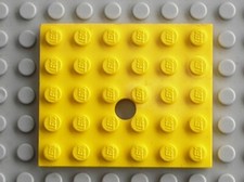 LEGO Yellow Plate Modified 5 x 6 with Hole Ref 711 Set 333 381 376 310 371 335